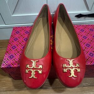 Tory Burch Everly Ballet Brilliant Red 9